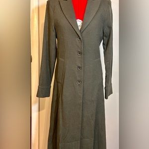 New with Tags Christy Dawn Vera Coat, Olive Wool, Size Small